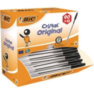 Lot de 100 Stylo bille à capuchon Bic® Cristal Original - Boîte