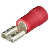 Lot de 100 cosses clips femelles isolées p/ câble de 0,5 à 1,0mm² largeur 4,8mm²