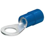 Lot de 100 cosses rondes isolées p/ câble de 1,5 à 2,5mm² avec vis de 5mm