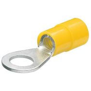 Lot de 100 cosses rondes isolées p/ câble de 4,0 à 2,5mm² avec vis de 6mm
