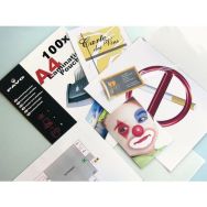 Lot de 100 pochettes à plastifier à chaud - Badge ép: 125 m