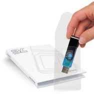 Lot de 10 10 Pochettes adhésive pour clés usb, avec livret