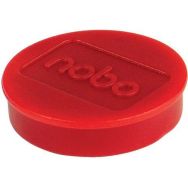Lot de 10 Aimants - 30mm pour tableaux blancs - Roug - Nobo