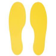 Lot de 10 Autocollant marquage au sol 10 pieds 300x100 jaune - Manutan