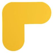 Lot de 10 Autocollant marquage au sol 200x200mm jaune - Manutan