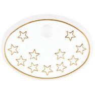 Lot de 10 Base pour chiffre blanc et or