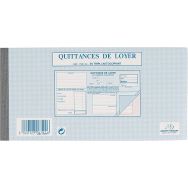 Lot de 10 Bloc-notes quittances de loyer 105x210 100 pages