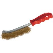Lot de 10 Brosse métallique convexe en acier laitonné