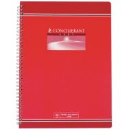 Lot de 10 Cahiers Conquérant 7 - Grands carreaux - Lxh : 17x22 cm