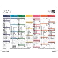 Lot de 10 Calendrier banque fr arc en ciel par 10 - 27x21cm