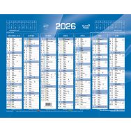 Lot de 10 Calendrier banque fr bleu par 10 - 43x33,5cm