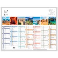 Lot de 10 Calendrier fantaisie fr la terre par 10 - 43x33,5cm