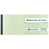 Lot de 10 Carnet à souche ''quittances de loyer'' - 10,1x16,5 cm