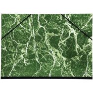 Lot de 10 Carton à dessin papier marbré verni avec élastique