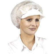 Lot de 10 Charlotte à visière polypropylène - Blanc