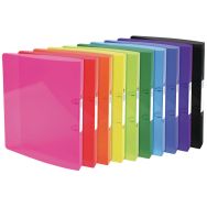 Lot de 10 Class. 2 anneaux 30mm IDERAMA PP A4 maxi Couleurs assorties