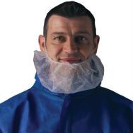 Lot de 10 Couvre-barbe blanc double élastique