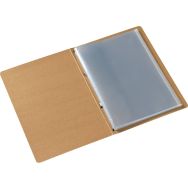 Lot de 10 Dossier de présenter avec 8 pochettes: marron:Kraft
