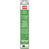 Lot de 10 Électrodes en inox de diam. 2,5 mm pour soudage de l'acier