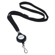 Lot de 10 Enrouleur de badge avec cordon - noir - Pavo