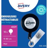 Lot de 10 Enrouleur pour badge - 80 cm