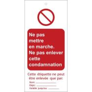 Lot de 10 Etiquettes polyester avec attaches