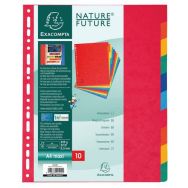 Lot de 10 Intercalaires carte lustrée 225g 10 positions - a4 maxi