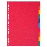 Lot de 10 Intercalaires carte lustrée 225g 10 positions A4