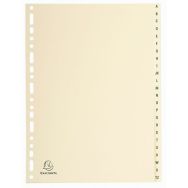 Lot de 10 Intercalaires carte peau 155g 24 positions de a à z A4