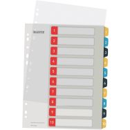 Lot de 10 Intercalaires imprimables - numérique 1-10 -  Cosy - Leitz