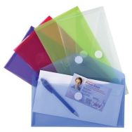 Lot de 10 Mini pochettes-enveloppes polypropylène - 25x13,5cm