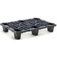 Lot de 10 Palettes noires emboitables et recyclées 600x800x135mm - MDM
