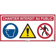 Lot de 10 Panneau de chantier 4 en 1 - 800x400mm - PP alvéolaire