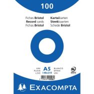 Lot de 10 Paquet 100 fiches sous film bristol uni 148x210mm