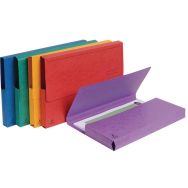 Lot de 10 Paquet de 5 chemises poche carte lustrée 265g/m2 24,5x32,5cm