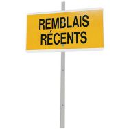 Lot de 10 Piquet Remblais Récents avec face rétroréfléchissante