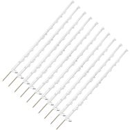 Lot de 10 Piquets plastique standard 138 cm blanc 12 illets par 10