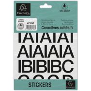 Lot de 10 Pochette de lettres adhésives noires A-Z 30 mm