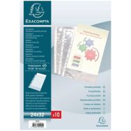 Lot de 10 Pochettes perforées polypropylène 9/100e