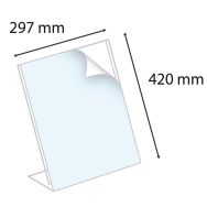 Lot de 10 Porte-visuel incliné vertical A3 - Cristal