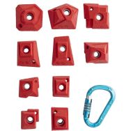 Lot de 10 Prises d'escalade Essential Pyramid feet S noir