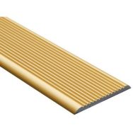 Lot de 10 Profil p33a or 3m nez de marche plat aluminium