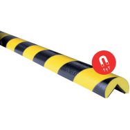 Lot de 10 Profilés Flexibles magnétiques Noir / Jaune. Type A 10x1 m