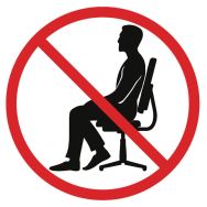 Lot de 10 Signalétique - Ne pas s'asseoir