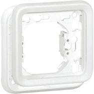 Lot de 10 Support plaque 1 poste Plexo composable blanc antimicrobien