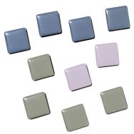 Lot de 10 aimants puissants carrés colorés bleu beige poudre