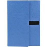 Lot de 10 chem. extens. 3 rab. cte lustrée sangle scratch 24x32cm Bleu