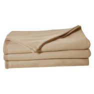 Lot de 10 couvertures polaire 150 x 220 cm sable 9358