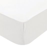 Lot de 10 draps housses unis 60 x 120 cm, coloris Blanc