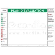 Lot de 10 fonds de plan d'évacuation A3